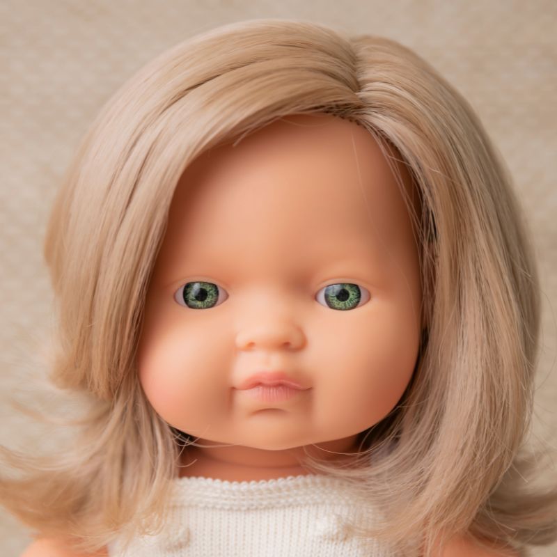 Miniland Dark Blonde Girl Doll - Elder 38cm