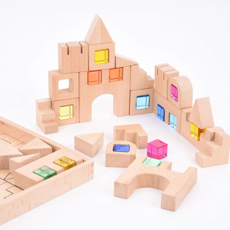 TickiT Wooden Building Gem Blocks