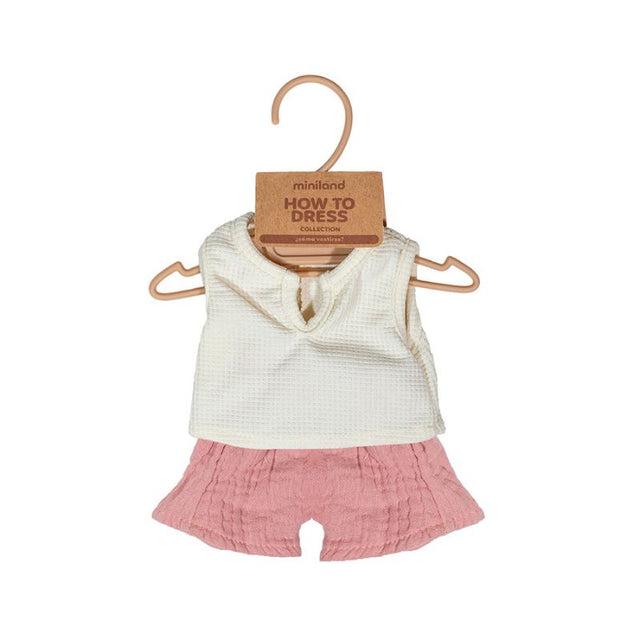 Miniland Doll Top and Shorts Set - 38cm