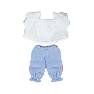 Miniland Doll Top and Trouser Set Blue - 38cm