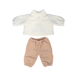Miniland Doll Top and Trouser Set Beige - 38cm