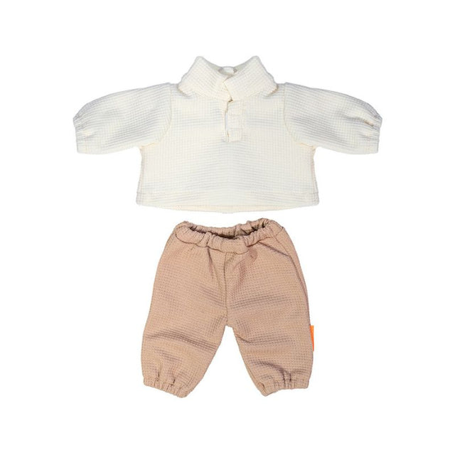 Miniland Doll Top and Trouser Set Beige - 38cm