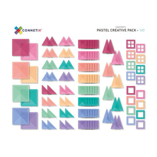 Connetix Magnetic Tiles 120 Piece Pastel Creative Pack