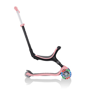 Globber Go Up Foldable Scooter With Lights - Pastel Pink