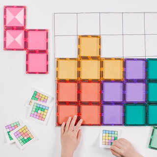 Connetix Magnetic Tiles 40 Piece Pastel Square Pack
