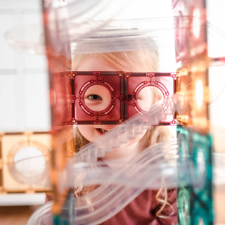 Connetix Magnetic Tiles 106 Piece Pastel Ball Run Pack