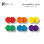 Connetix Tiles - 12 Piece Rainbow Replacement Ball Pack