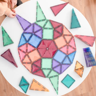 Connetix Magnetic Tiles 202 Piece Pastel Mega Pack