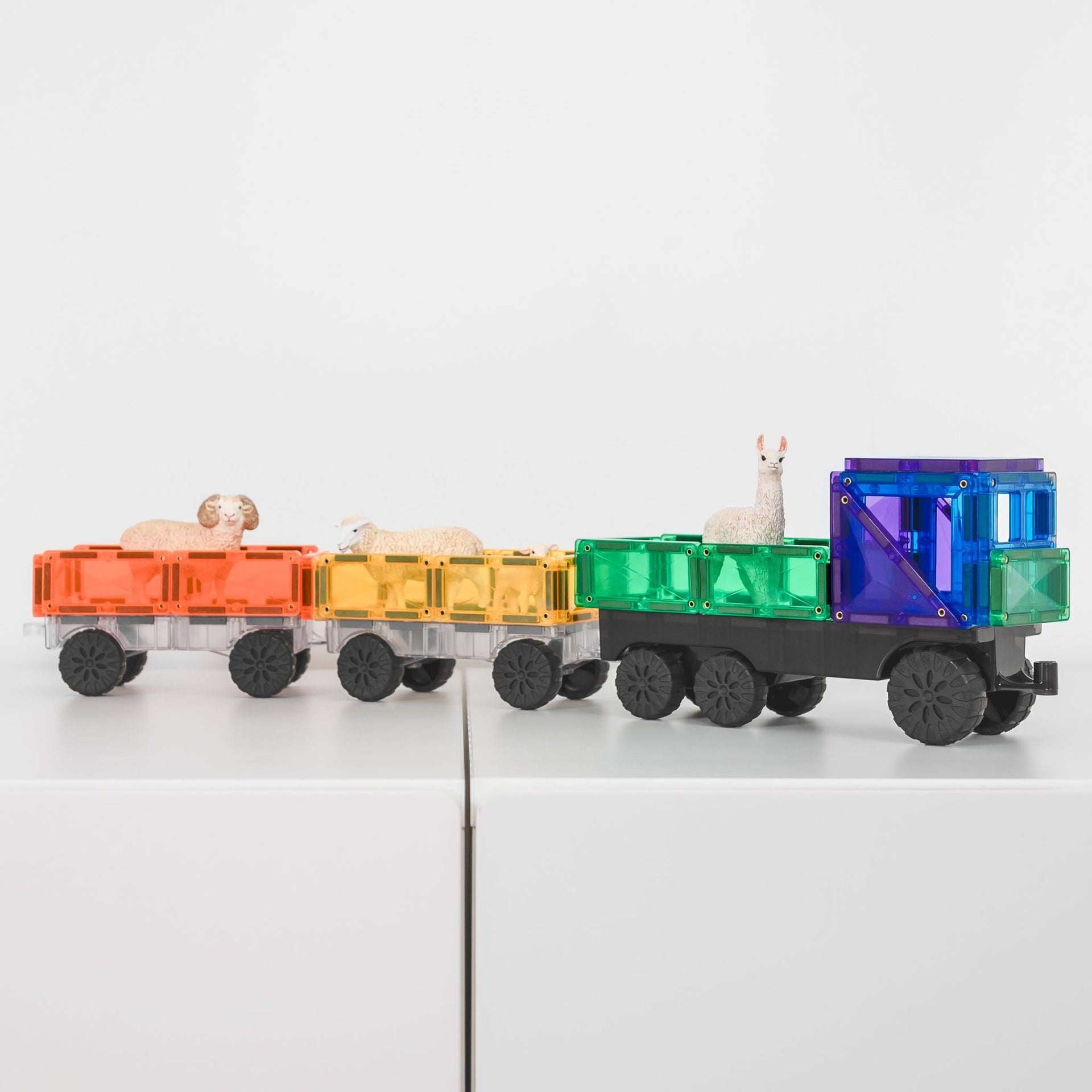 Connetix Tiles - 50 Piece Rainbow Transport Pack