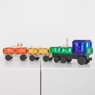 Connetix Magnetic Tiles 50 Piece Rainbow Transport Pack