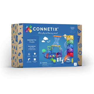 Connetix Magnetic Tiles 66 Piece Rainbow Ball Run Expansion Pack