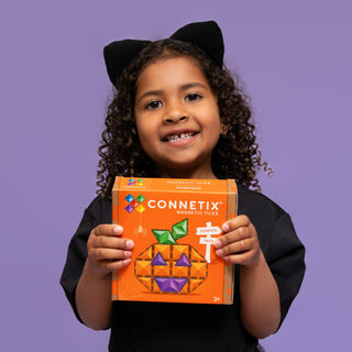 CONNETIX Magnetic Tiles 17 Piece Halloween Pumpkin Pack