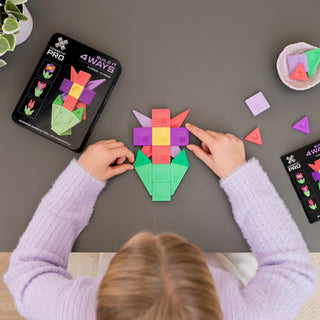 CONNETIX Magnetic Tiles 21 Piece Pro Build-It Flower Set