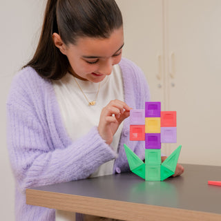 CONNETIX Magnetic Tiles 21 Piece Pro Build-It Flower Set