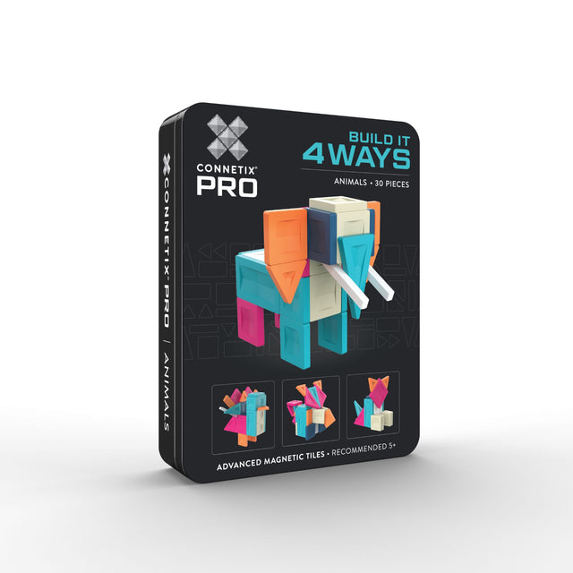 CONNETIX Magnetic Tiles 30 Piece Pro Build-It Animals