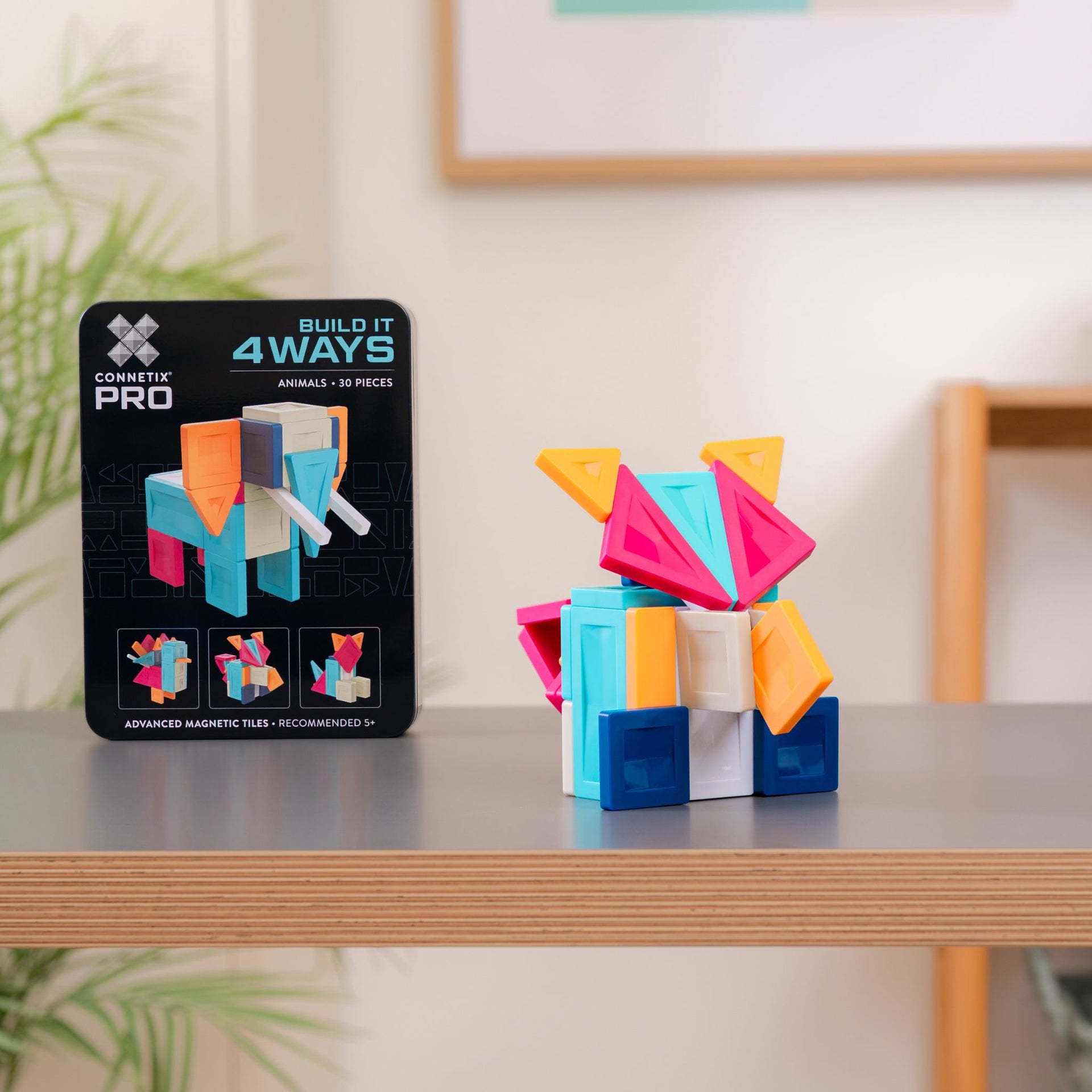 CONNETIX Magnetic Tiles 30 Piece Pro Build-It Animals