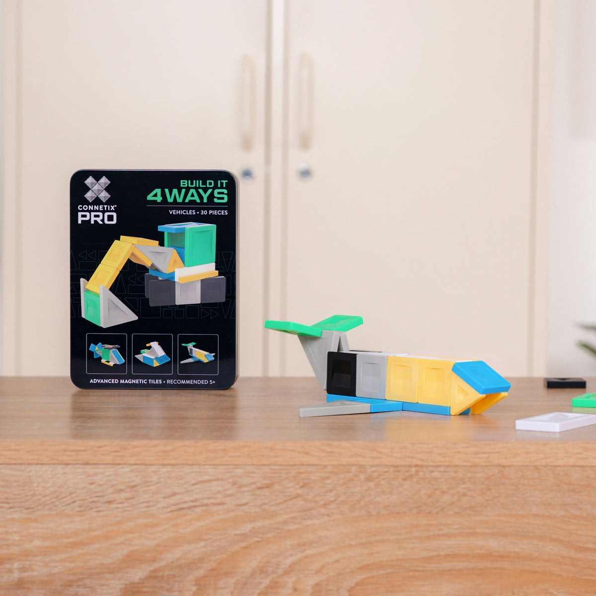 CONNETIX Magnetic Tiles 30 Piece Pro Build-It Vehicles Set