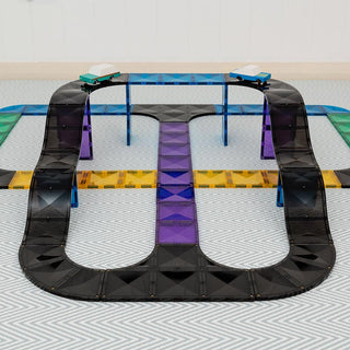 Connetix Magnetic Tiles 16 Piece Roads Ramps and Intersections Pack