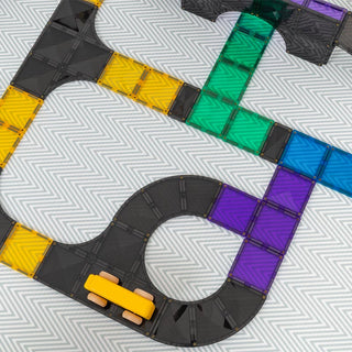 Connetix Magnetic Tiles 16 Piece Roads Ramps and Intersections Pack