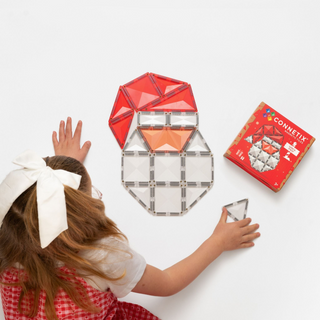 CONNETIX Magnetic Tiles 17 Piece Christmas Santa Pack