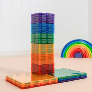 Connetix Magnetic Tiles 42 Piece Rainbow Square Pack