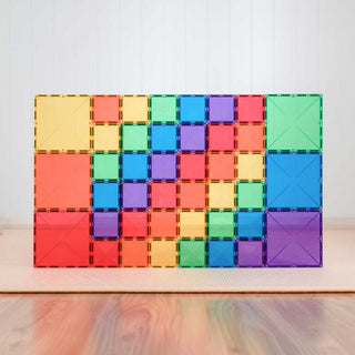 Connetix Magnetic Tiles 42 Piece Rainbow Square Pack