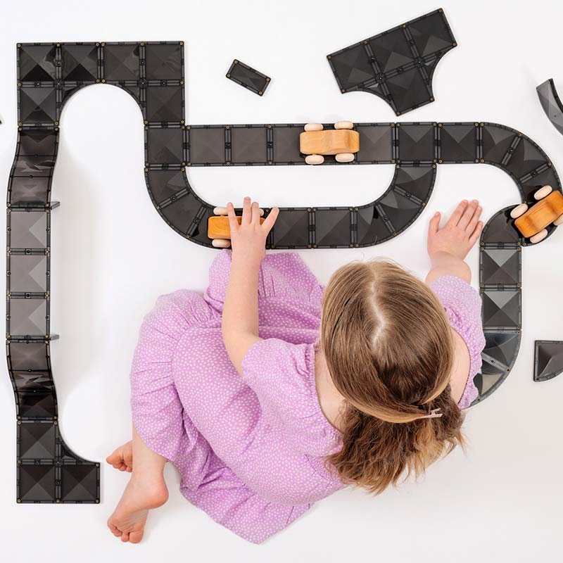 CONNETIX Magnetic Tiles 48 Piece Roads Creative Pack – The Kid