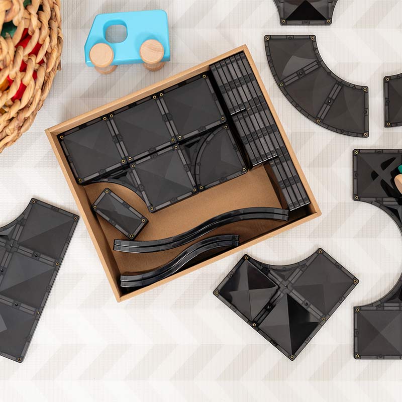 CONNETIX Magnetic Tiles 48 Piece Roads Creative Pack – The Kid