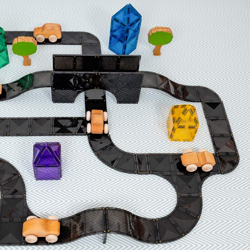 CONNETIX Magnetic Tiles 48 Piece Roads Creative Pack – The Kid