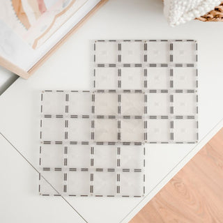 Connetix Magnetic Tiles 2 Piece Base Plate Pack - Clear