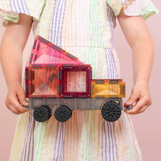 Connetix Magnetic Tiles 50 Piece Pastel Transport Pack