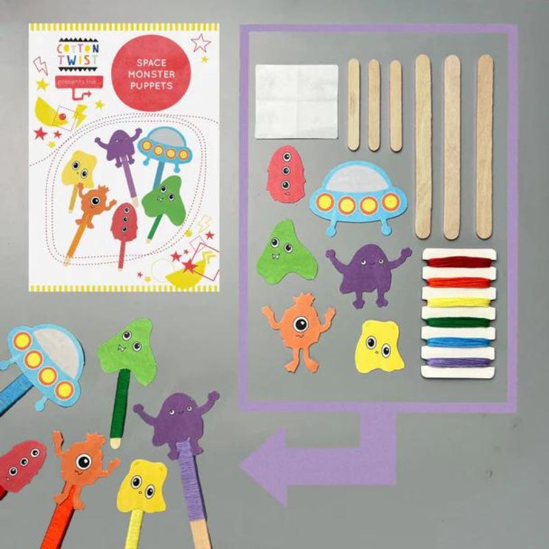 Cotton Twist Make Your Own Monster Space Puppets