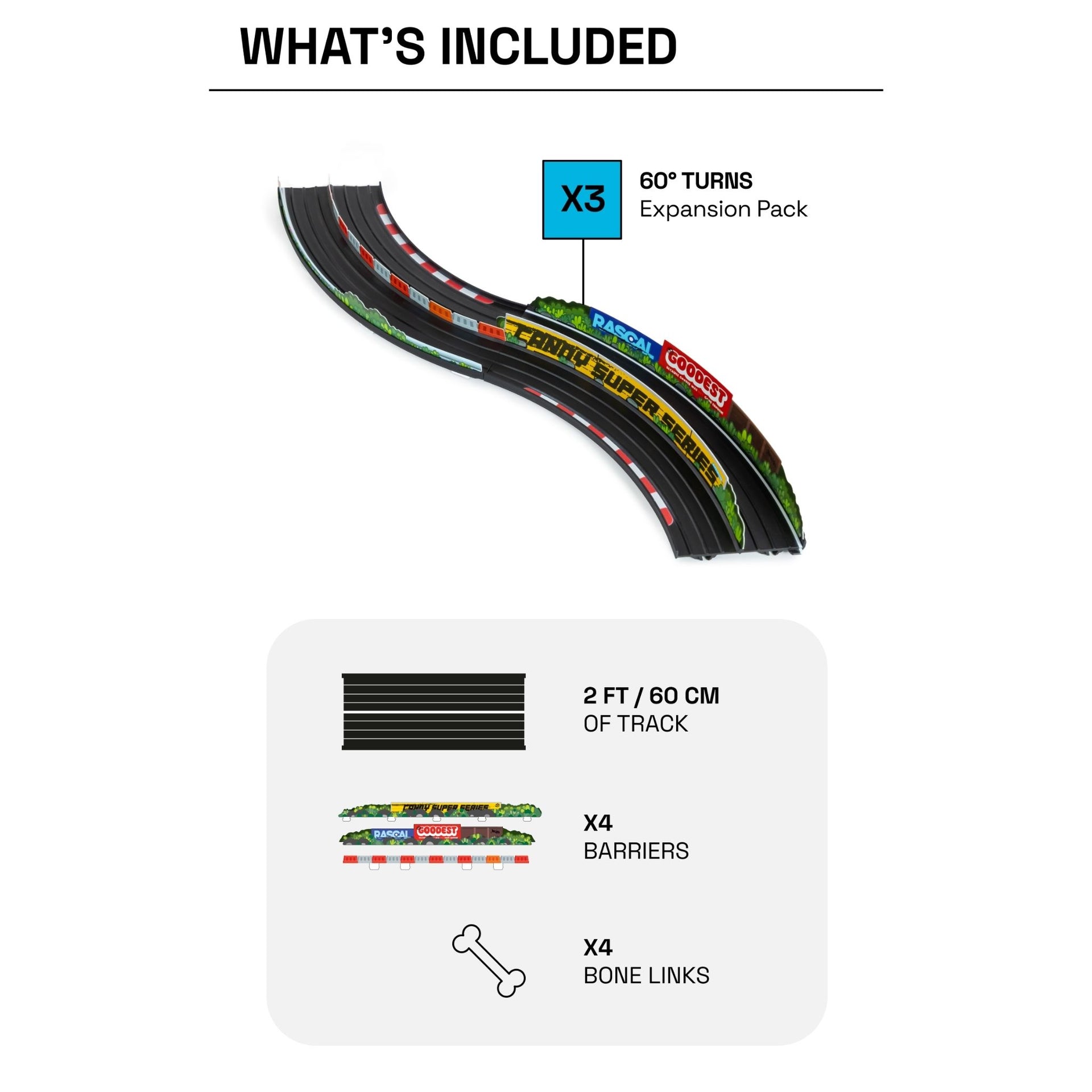 Candylab Roadworks 60 Turn Track Expansion 2-Pack