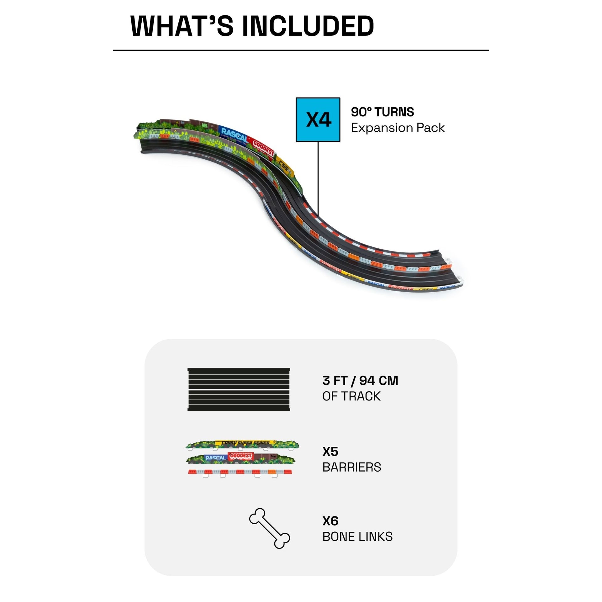 Candylab Roadworks 90 Turn Track Expansion 2-Pack