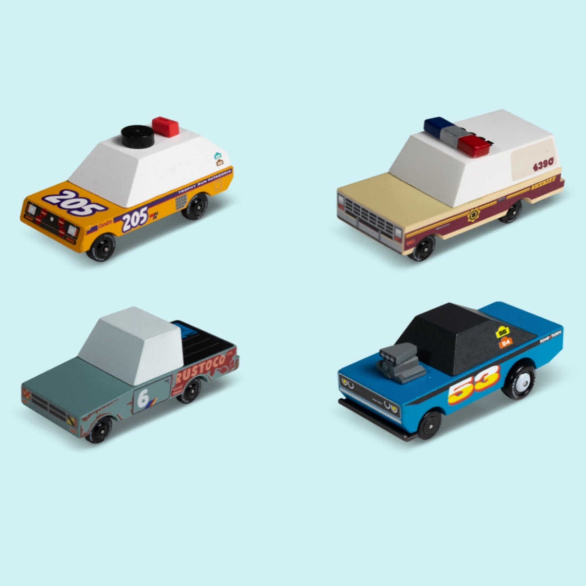 Candylab Toon Race Car - Rust Patrol 4-pack