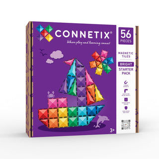 CONNETIX Magnetic Tiles Bright Starter Pack 56 pc