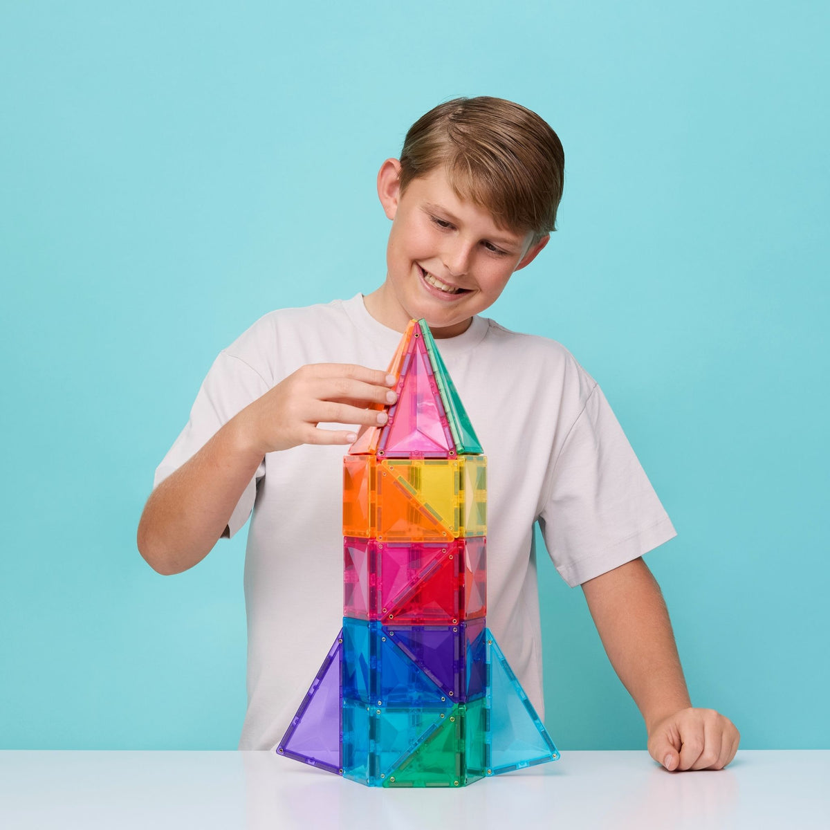 CONNETIX Magnetic Tiles Bright Starter Pack 56 pc