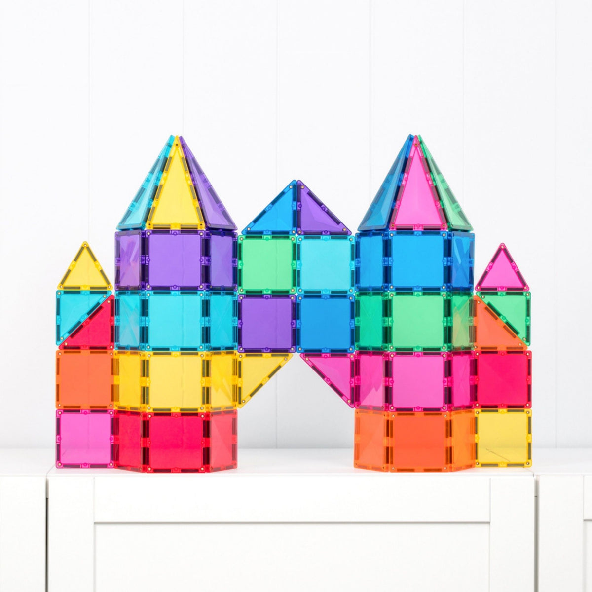 CONNETIX Magnetic Tiles Bright Starter Pack 56 pc