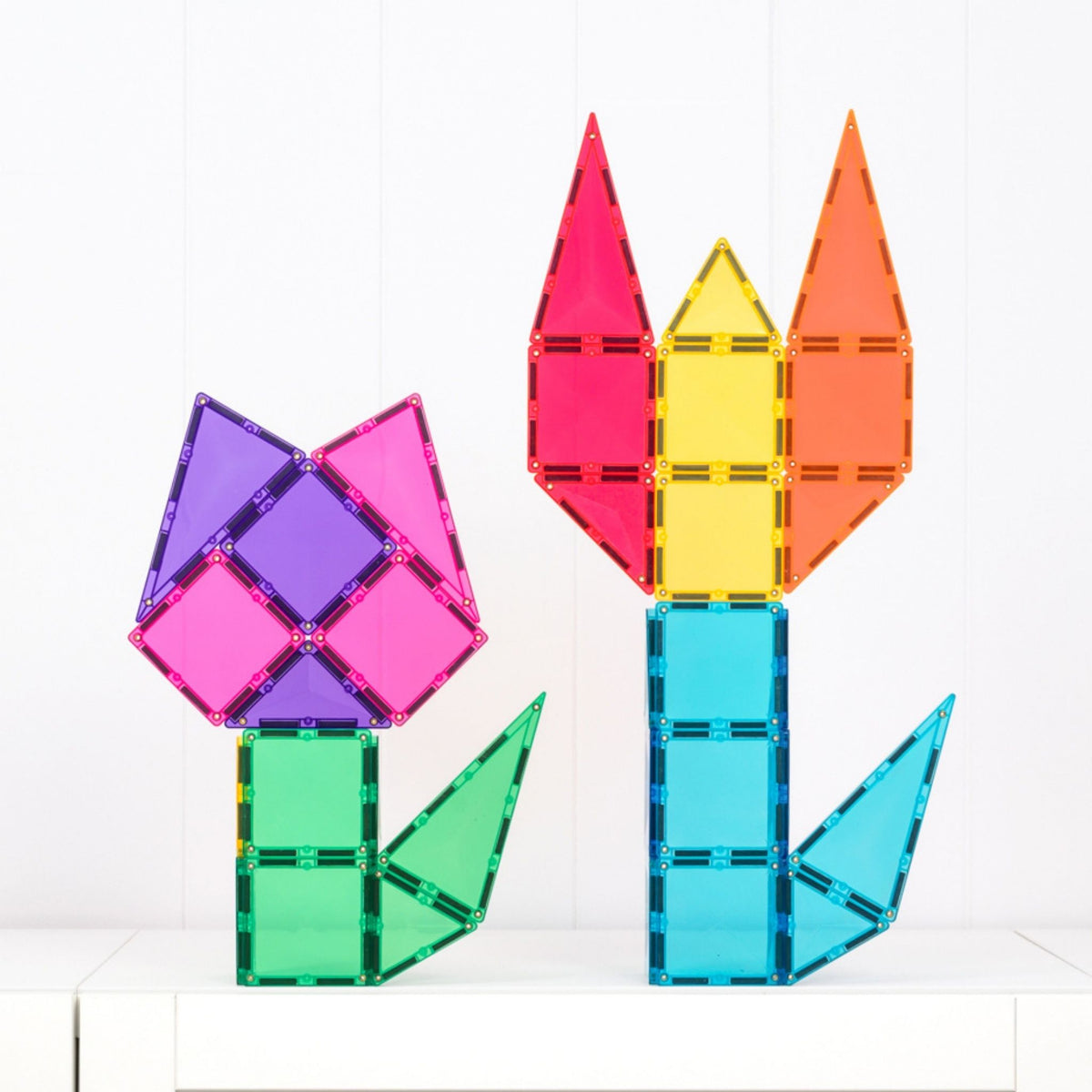 CONNETIX Magnetic Tiles Bright Starter Pack 56 pc