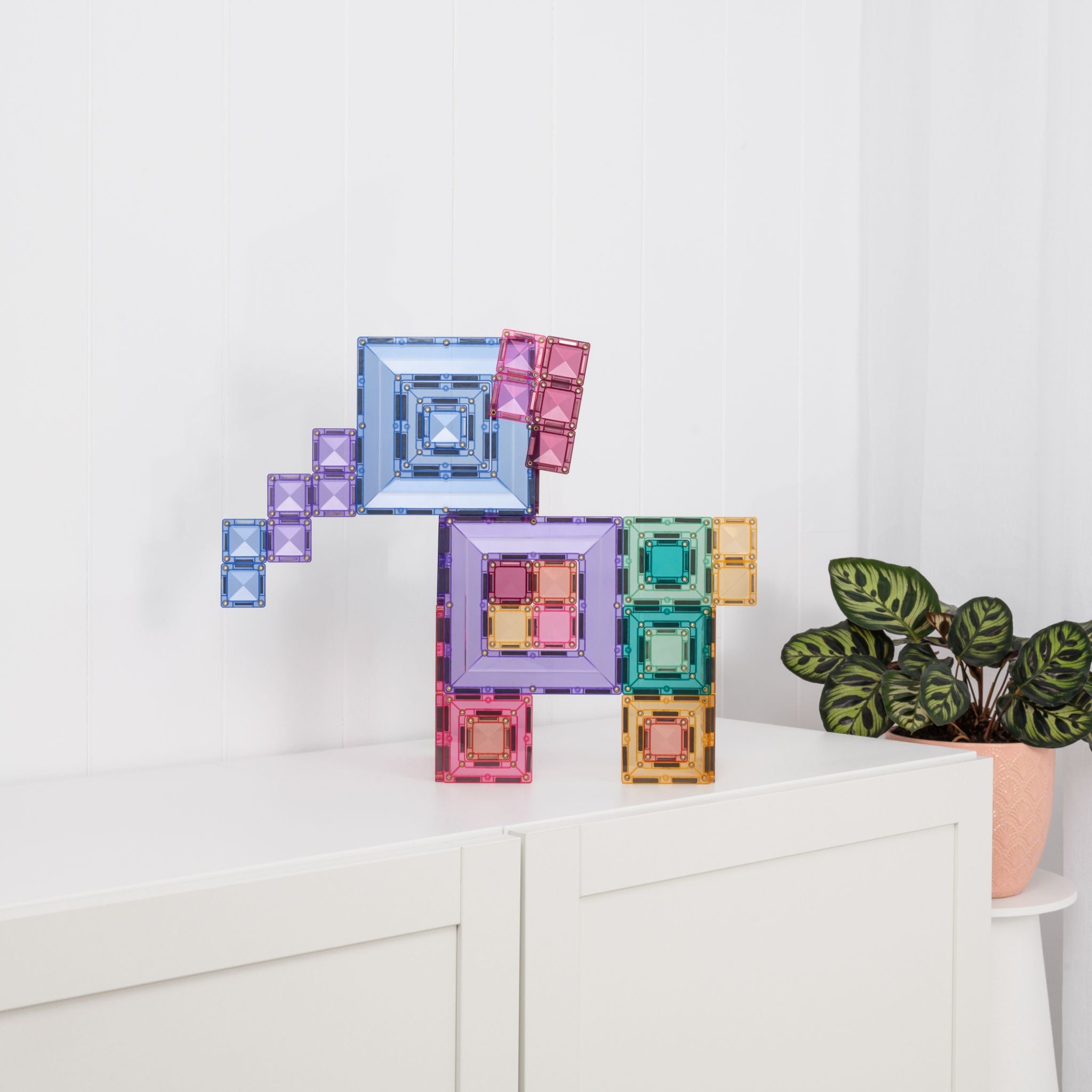 connetix コネティックス　マグネットタイル Connetix Magnetic Tiles 48 Piece Pastel Portal Pack | The Kid