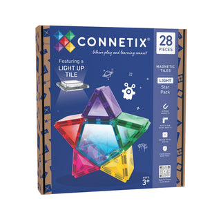 Connetix Magnetic Tiles 28 Piece Light Star Pack