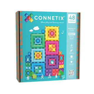Connetix Magnetic Tiles 48 Piece Bright Portal Pack