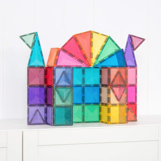 Connetix Magnetic Tiles 48 Piece Castle Glitter Pack