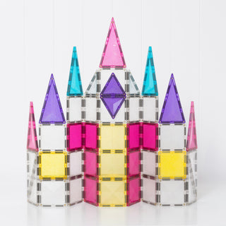 Connetix Magnetic Tiles 56 Piece Glitter Unicorn Pack