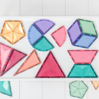 Connetix Magnetic Tiles 48 Piece Pastel Shape Expansion Pack