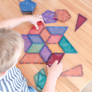 Connetix Magnetic Tiles 48 Piece Pastel Shape Expansion Pack