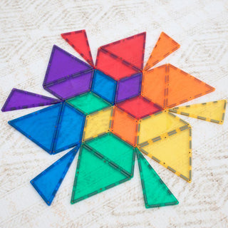 Connetix Magnetic Tiles 36 Piece Rainbow Shape Expansion Pack