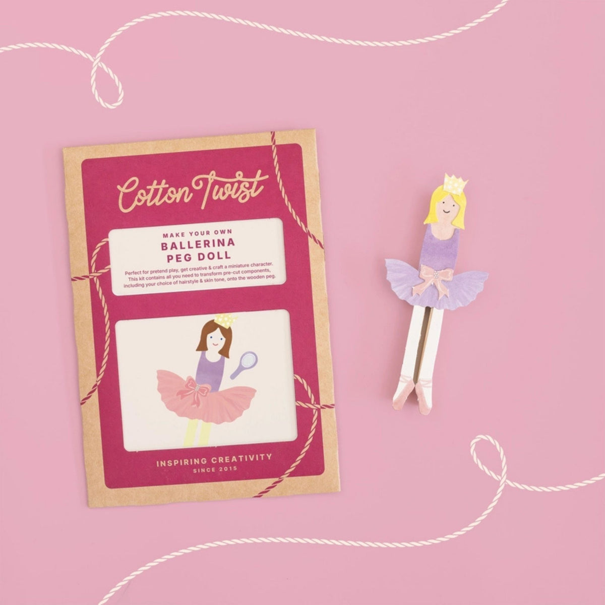Make Your Own Ballerina Peg Doll Kit