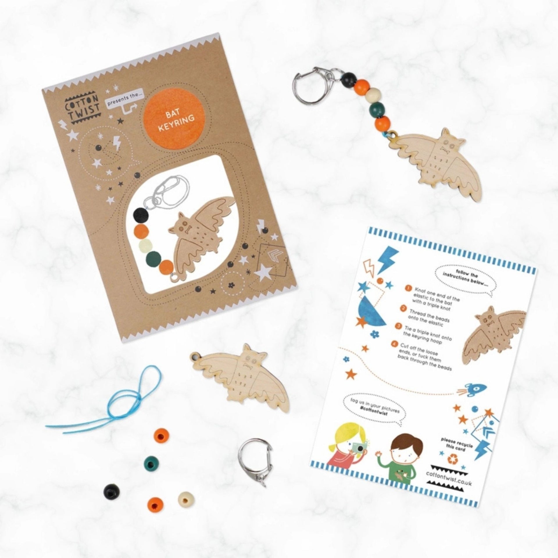 Cotton Twist Make Your Own Halloween Bat Keyring Kit