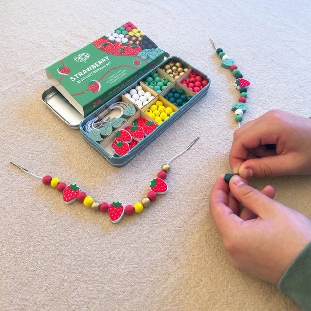 Cotton Twist Bracelet Beading Kit - Strawberry
